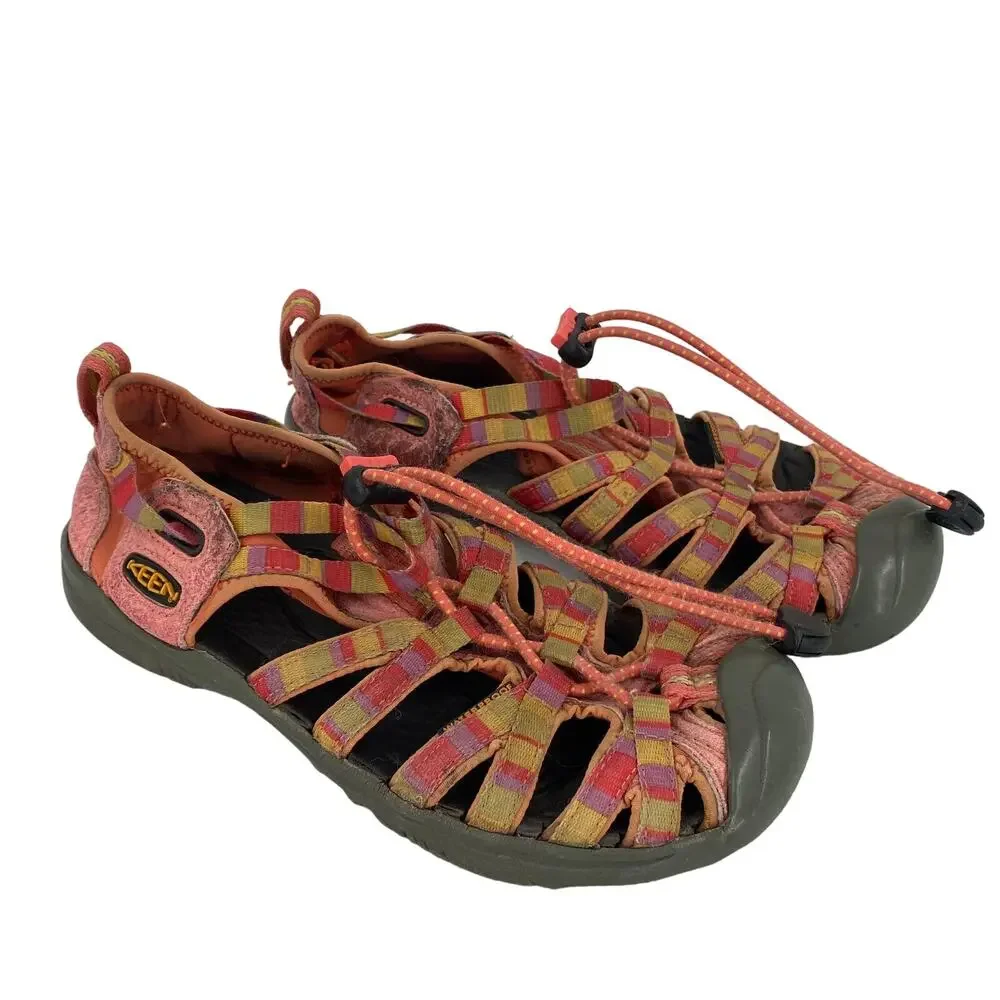 Keen Girls Whisper Rae Hot Coral Hiking Sandals Size 1